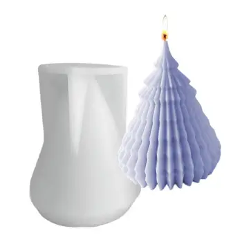  Формы для свечей Хорошая мягкость и прочность Мыльная форма Силиконовая рождественская елка DIY Форма для воска и мыла
