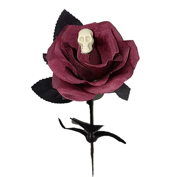 Хоррор Цветок Роза Искусственный Цветок Хэллоуин Принадлежности Черный Искусственный Цветок Косплей Костюм Аксессуары