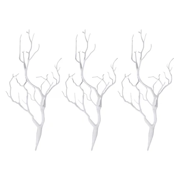 3 x искусственный белый сухой декор ветки дерева