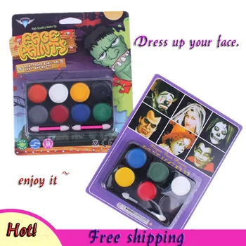 Хэллоуин костюмированные балы реквизит шесть цветов масляные лица клоуны и цвет лица смешная мордашка