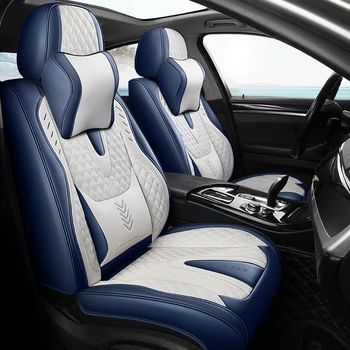 Универсальные чехлы на сиденья автомобиля Полностью покрытая прочная кожаная подушка сиденья для 90% седана SUV 8 цветов Набор включает переднюю и заднюю крышку