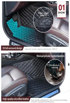 RHD Автомобильные коврики для BMW E92 Пользовательские автозапчасти Аксессуары для интерьера Водонепроницаемый противообрастающий нескользящий кожаный коврик высокого качества