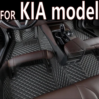 Кожаные автомобильные коврики для KIA Optima Opirus Proceed Sid Stinger Sorento Carens Camival Seltos 2022 2023 Автомобильные аксессуары