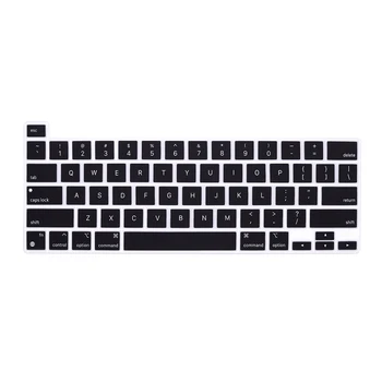  Новейший силиконовый английский черный чехол для клавиатуры ноутбука для Macbook Newest Pro 13 дюймов M1 A2338 (выпуск 2020 г.)