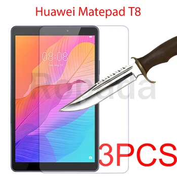 3PCS Стеклянная защитная пленка для экрана Huawei matepad T8 T 8 8.0 2020 версия для планшета защитная пленка 9H твердость против пыли