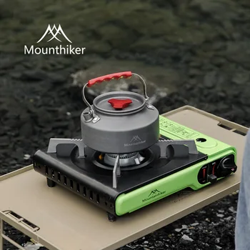 Mountainhiker Camping Stove Складная кассетная печь для кемпинга Портативная ветрозащитная алюминиевая магнитная всасывание для пеших прогулок