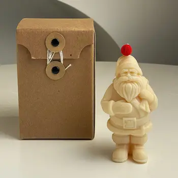 Новый рождественский Санта-Клаус Силиконовые Формы Для Свечей 3D Dwarf Figurine Molds Свеча Эпоксидная смола Торт Изготовление Плесень Рождественские Подарки Домашний Декор