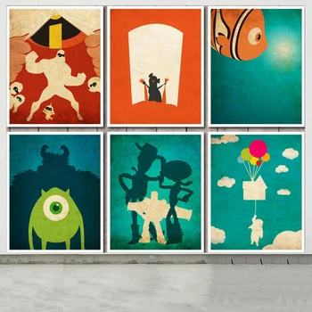 Disney Pixar Мультфильм Классический Анимированный В поисках Немо Цифровая картина маслом Печать Искусство Спальня Настенная роспись Декор гостиной