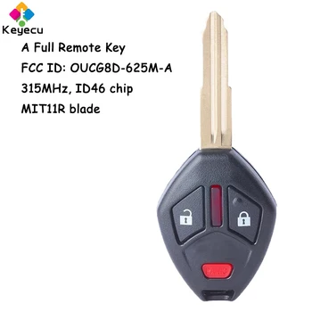 KEYECU Дистанционная головка Автомобильный ключ с 3 кнопками 315 МГц ID46 Чип для Mitsubishi i-MiEV Outlander Lancer GTS Fob FCC ID: OUCG8D-625M-A
