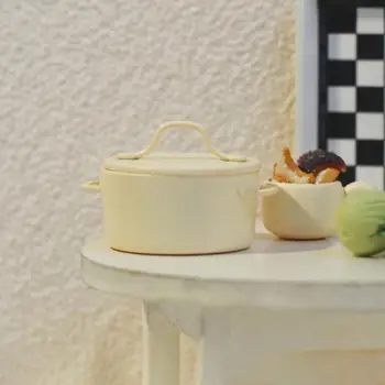 Реалистичный реквизит для дома Изысканная 1 12 Миниатюрная модель кастрюли для приготовления супа с реалистичными деталями Аксессуар для украшения дома