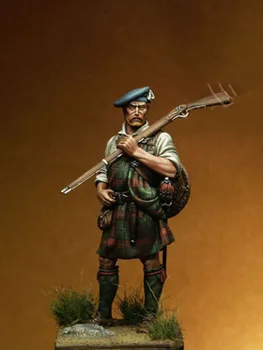 В разобранном виде 1/24 75 мм древний воин шотландская подставка 75 мм Миниатюрные модели фигурки из смолы Неокрашенные