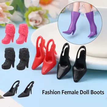 1 пара кукольная обувь модные женские кукольные сапоги fit 1/6 30 см куклы аксессуары пластиковая кукла красочные сапоги с длинными коленями