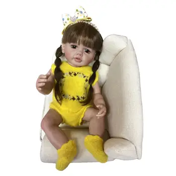22-дюймовый силиконовый винил для всего тела Betty Reallike Newborn Baby Doll ручной работы, нарисованный художниками Новорожденная девочка может принять душ