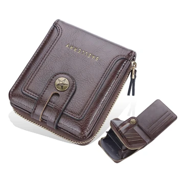 Портативный держатель для кредитных карт PU кожаный кошелек кошелек для монет для мужчин мелочь карманная сумка для денег E74B