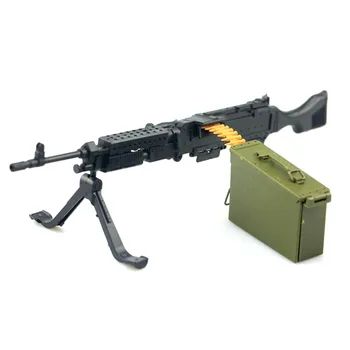  1/6 Масштаб M240B Пулемет Сборка модели Пазлы Кирпичи Военное оружие Песочный стол Игрушка для фигурки