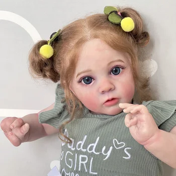 24 дюйма Высококачественная уже готовая раскрашенная кукла ручной работы Reborn Baby Doll Missy Lifelike Soft Touch 3D кожа Видимые вены