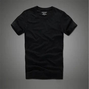 B8563 хлопчатобумажная однотонная мужская футболка с коротким рукавом camiseta