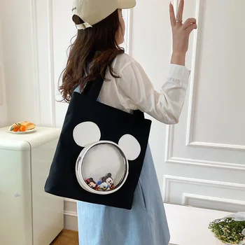Новая мода Диснея 3D Микки Минни Сумка На открытом воздухе Покупки Детская сумка большой емкости Большая сумка для покупок