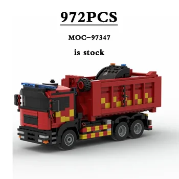 MOC Чемпион скорости MOC-97347 Пожарная бригада Prime Mover Игрушечный строительный блок Модель 972PCS Модель грузовика Подарок на день рождения Рождественский подарок