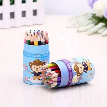 24 цвета / комплект 8,8 см набор карандашей с точилкой для карандашей канцелярские принадлежности рисование искусство цветные мелки для школьных принадлежностей оптом